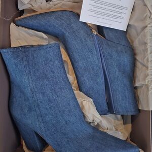 Gianvito Rossi Denim Blue Ankle Booties